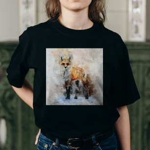 Rode Vos Aquarel Portret 02 T-shirt