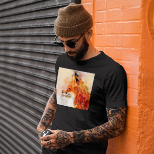 Rode Vos Aquarel Portret 03 T-shirt