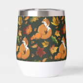 Rode vos bladeren eikels groen (Achterkant)