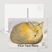 Rode Vos Briefkaart (Voorkant / Achterkant)