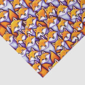 Rode vos doodle collage patroon bosdieren tissuepapier (Detail)