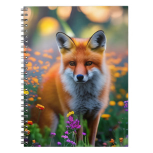 Rode vos in het wild notitieboek