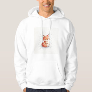 Rode Vos in Vallende Sneeuw Kerst Hoodie