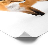 Rode vos in witte sneeuw poster (Hoek)