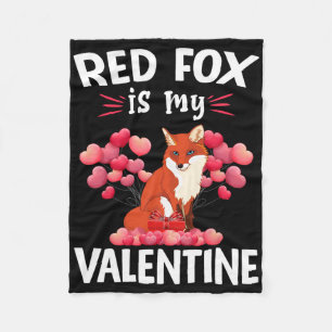 Rode Vos Is Mijn Valentijn Gelukkige Valentijnsdag Fleece Deken