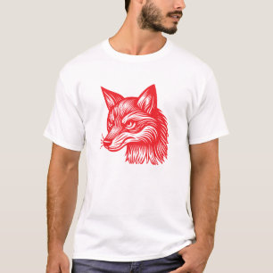 Rode Vos Kop T-shirt