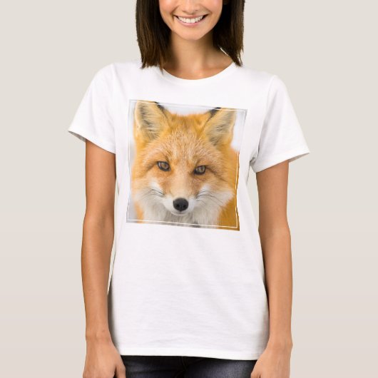 Rode Vos Portret T-shirt (Voorkant)