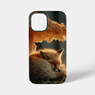Rode vos slaapt onder gigantische paddenstoel iPhone 12 mini hoesje