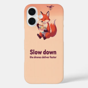 Rode Vos Slurpt Ramen Airbrush Stijl Hoesje