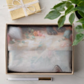 Rode vos tussen Rozen Floral Art Tissuepapier (Geschenk)