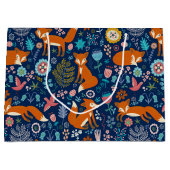 Rode vossen en bloesems groot cadeauzakje (Voorkant)