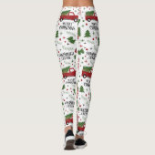  Rode Vracht met kerstboom Leggings (Achterkant)