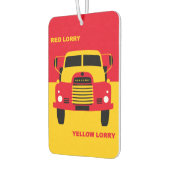 Rode vrachtwagen, gele vrachtwagen luchtverfrisser (Links)