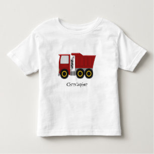Rode Vrachtwagen gepersonaliseerd Kinder Shirts