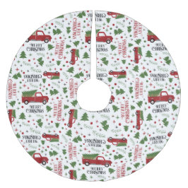 rode vrachtwagen kerstboom kerstboom rok