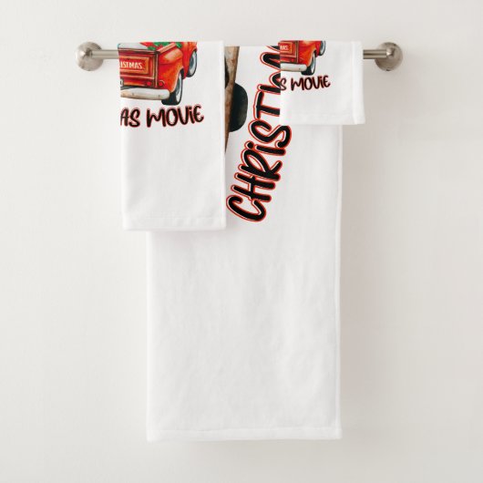  rode vrachtwagen kerstfilm bad handdoek (Insitu)