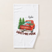  rode vrachtwagen kerstfilm bad handdoek (Handdoek)