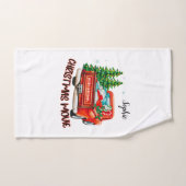  rode vrachtwagen kerstfilm bad handdoek (Handdoek)