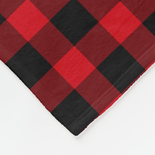 rode vrachtwagen met kerstboom Plaid Naam Fleece Deken (Hoek)