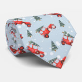 rode vrachtwagen met kerstboom stropdas (Opgerold)