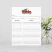 Rode Vrachtwagen met kerstrecept Multomap Invoegen (Staand voorkant)