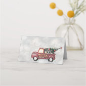 rode  vrachtwagen op een grijze achtergrond (Achterkant)