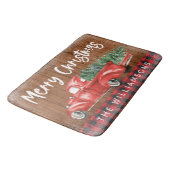  rode vrachtwagen Plaid Vrolijke Kerstnaam Badmat (Gekanteld)