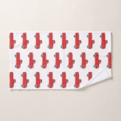 Rode Vrachtwagen Retro Patroon Badhanddoek Set Bad Handdoek (Handdoek)