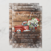  Rode Vrachtwagen Rustige Kerstfeest Feestdagenkaart (Voorkant / Achterkant)