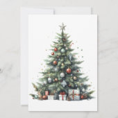 Rode Vrachtwagen Rustige Kerstfeest Kaart (Achterkant)