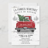  Rode Vrachtwagen Rustige Spaanse kerstfeestdag Kaart (Voorkant)