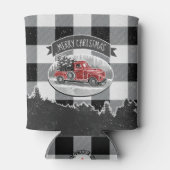 Rode Vrachtwagen Zwart Wit Buffel Plaid Blikjeskoeler (Achterkant)