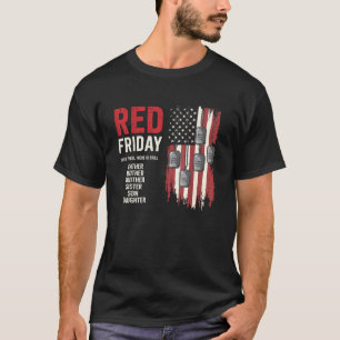 Rode vrijdag Militair gezin Onthoud iedereen T-shirt