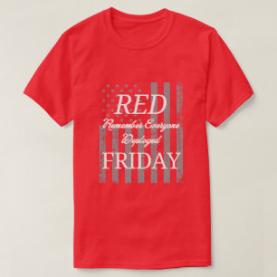 Rode Vrijdag Militaire Ondersteuning Patriottisch T-shirt