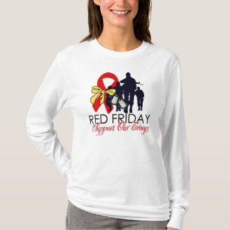 Rode vrijdag - steun onze troepen t-shirt