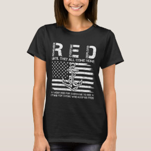 Rode vrijdag tot hij thuiskomt vlag usa zeiler vet t-shirt