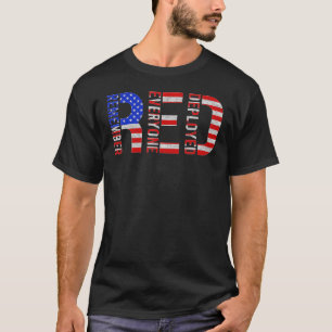 Rode Vrijdagen Onthoud Iedereen Ingezet Amerikaans T-shirt