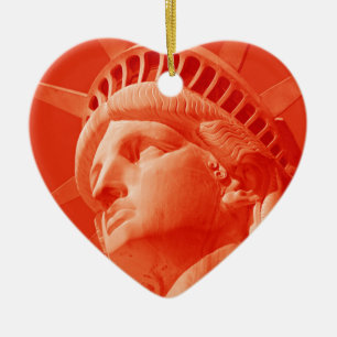 Rode Vrijheidsbeeld Keramisch Ornament
