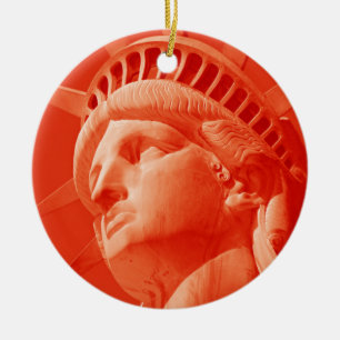 Rode Vrijheidsbeeld Keramisch Ornament
