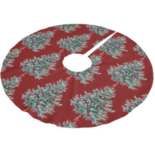 Rode vrolijke kerstbomen kerstboom rok