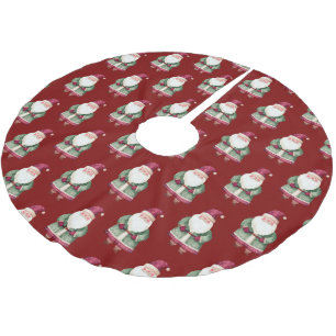 Rode vrolijke kerstman kerstboom rok