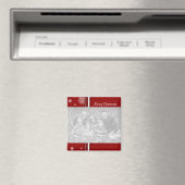 Rode Vrolijke Kerstmis Fotomagneet Magneet (Insitu (Vaatwasser))