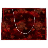 Rode Vrolijke Kerstmis Gepersonaliseerd Groot Cadeauzakje (Achterkant)