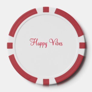 Rode vrolijke vibes vakantie eenvoudige minimale k poker chips