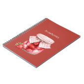Rode Vruchten Aardbeien Pot Notitieboek (Linkerzijde)