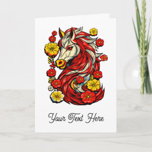 Rode Vuur Paard – Chinese Zodiac 2026 Kaart