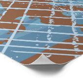  rode vuurtoren, grijze poster, druk poster (Hoek)