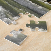 rode vuurtoren in storm legpuzzel (Zijkant)