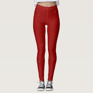 Rode Vuurvonken Overlay Op Je Foto Leggings