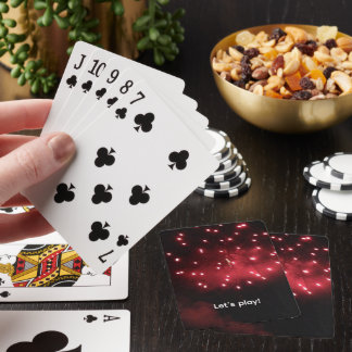 Rode vuurwerk, laten we spelen, aangepaste speelka pokerkaarten